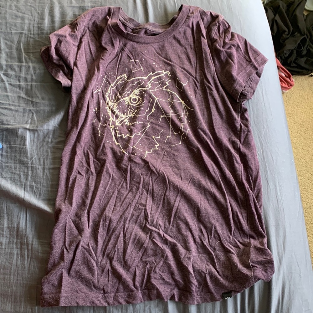 Purple owl tentree shirt